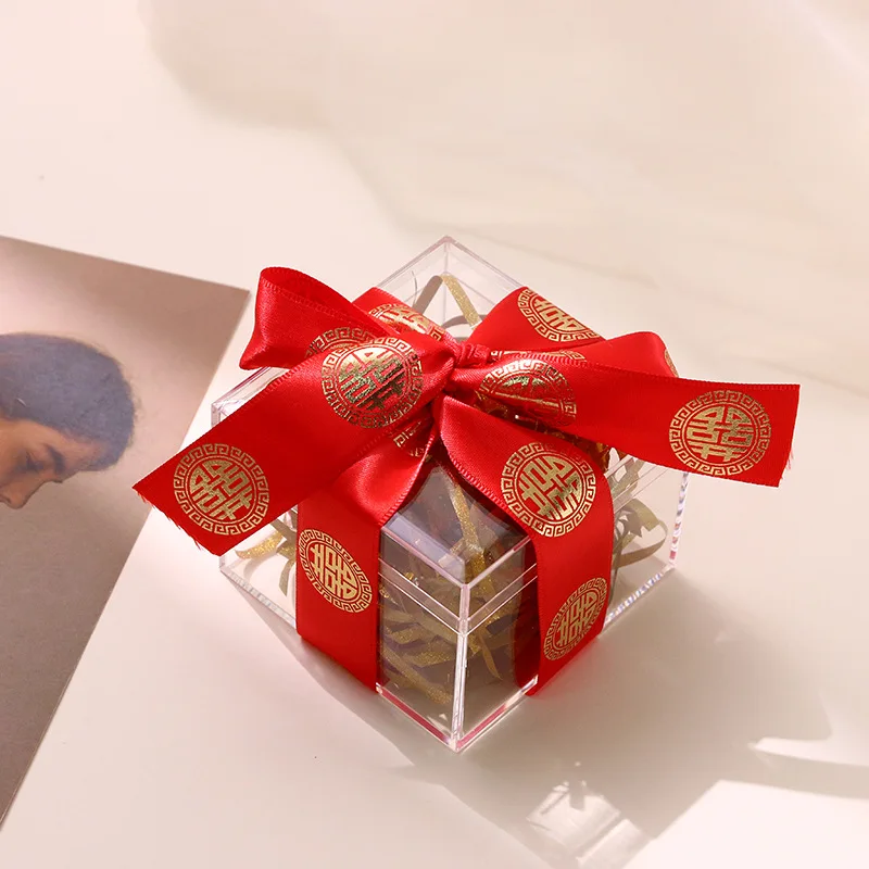 1 шт. коробки для конфет из ПВХ прозрачные свадебные сувениры и подарочные