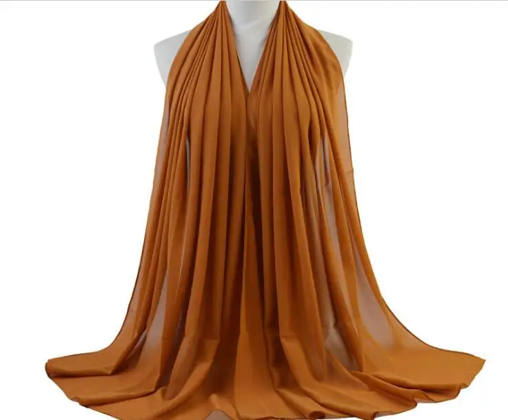 

Monochrome pearl Chiffon bubble towel pure color scarf wholesale