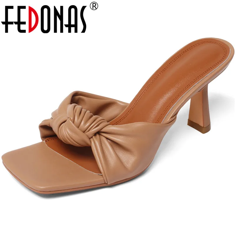 

FEDONAS Vintage Newest Shoes Woman 2021 Summer Quality Thick Heels Pumps Concise Design Fashion Party Casual Prom Shoes Woman