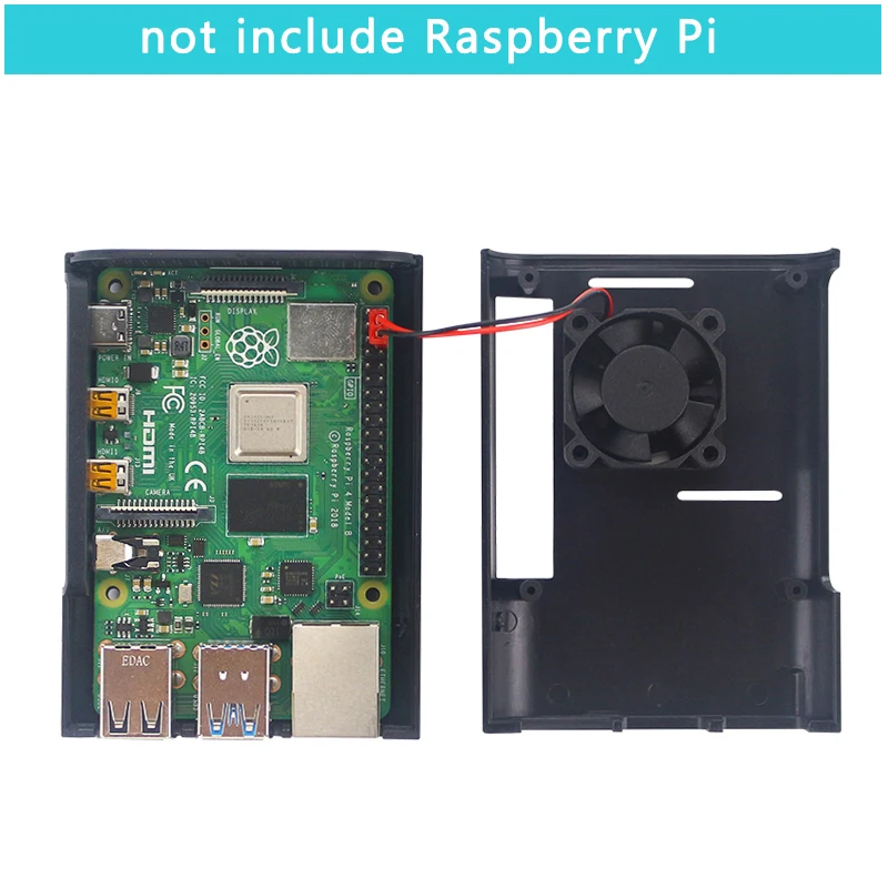 Новый прозрачный корпус Raspberry Pi 4 из АБС-пластика черный корпуса совместимый