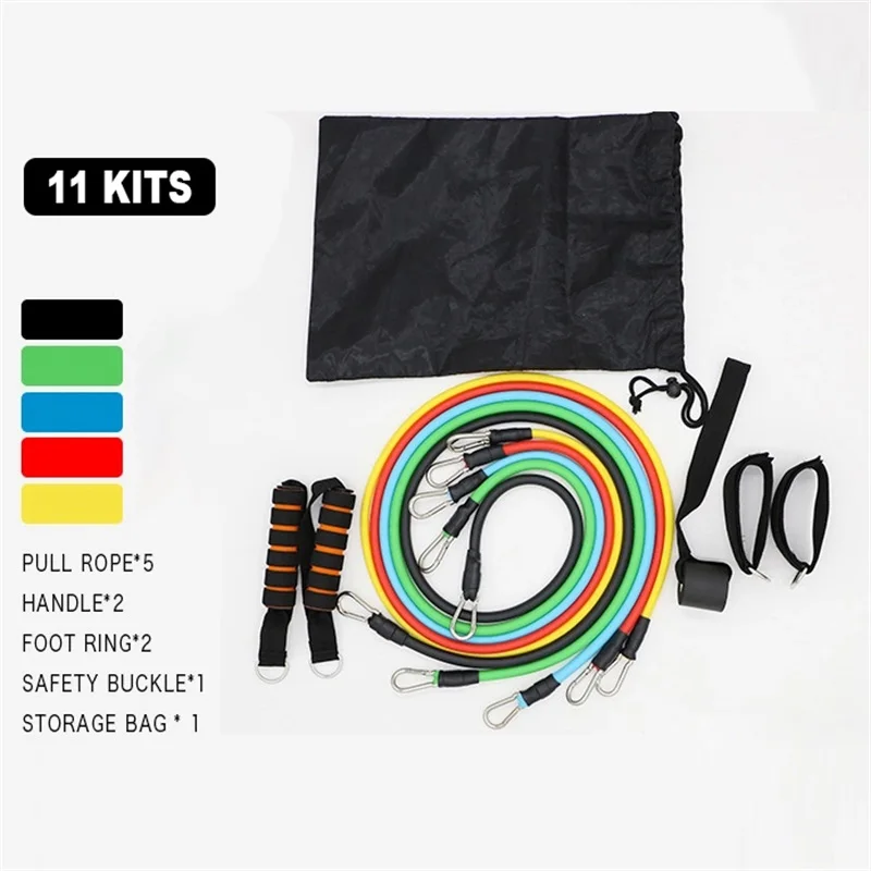 

Latex Tubes 11Pcs/Set Resistance Bands Home Gym Strength Training Pull Rope Yoga Tension band Fitness Equipment