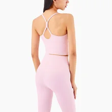 Sujetador deportivo de alta calidad para mujer, ropa interior Sexy para Fitness, Top con tirantes, medias cruzadas en la espalda, chaleco de Yoga 2022 (3)