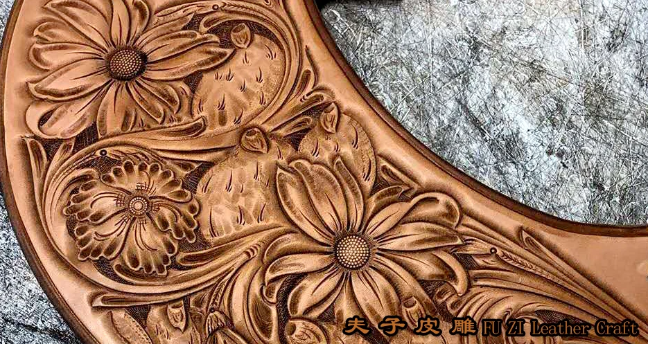 

diy handmade leather leather carving stainless steel advanced printing tool carved carving double row flower heart
