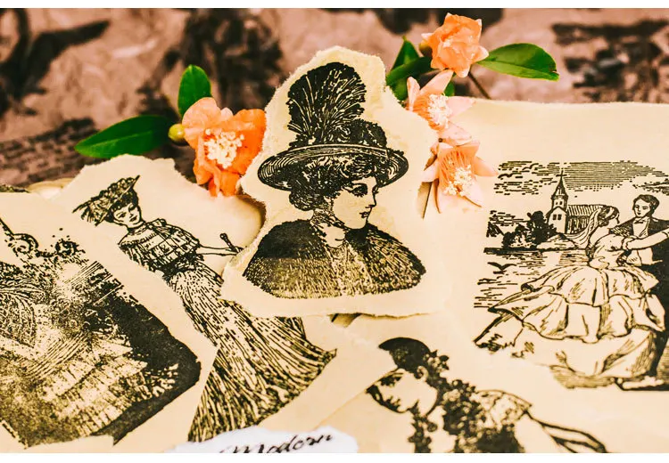 Винтажный стиль сделай сам ретро материал прозрачный штамп офисные