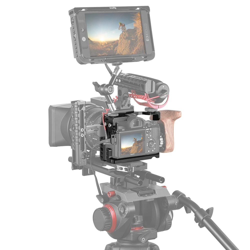 SmallRig A7m2 камера клетка установка для sony a7II/a7RII/a7SII с ARRI розетка крепление и Холодный башмак крепление HDMI кабель зажим 1982