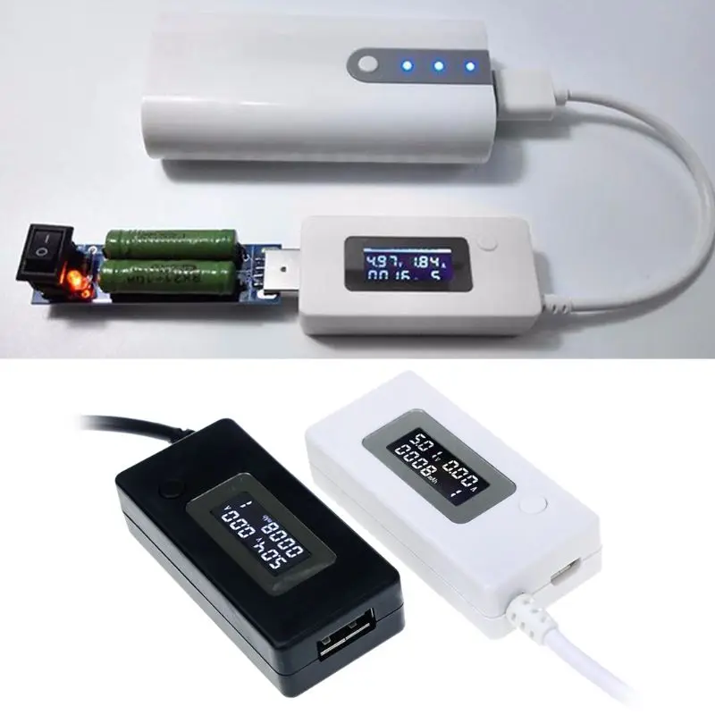 

19999mAh USB LCD Charger Power Voltage Normal Tester Digital Current Display USB Resistor DC Electronic Load With Switch
