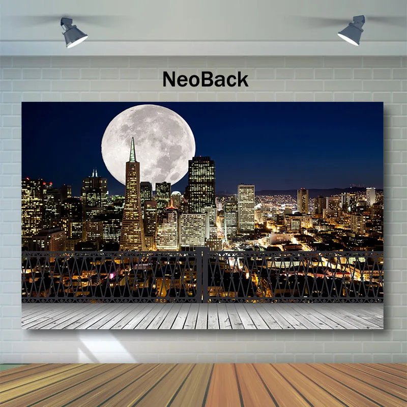 NeoBack городская ночная сцена городские здания фотографии фоны для фотостудии
