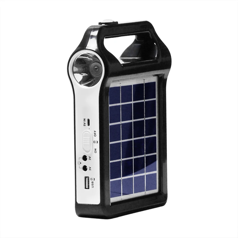 USB Charger Portable 6V Rechargeable Solar Panel Power Storage Generator System With Lamp Lighting Home Energy Kit | Обустройство