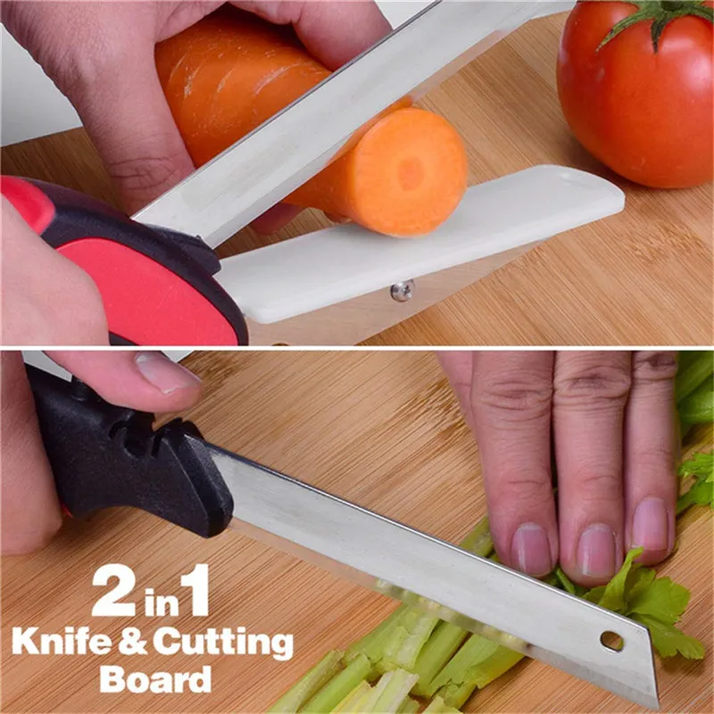 Кухонные ножницы 2 в 1 для резки и доски умные повара из нержавеющей стали мясо
