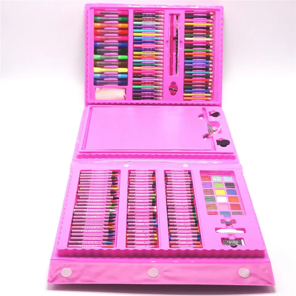 208 шт Набор для рисования детей масляные краски кисть кисти элементарная ручка