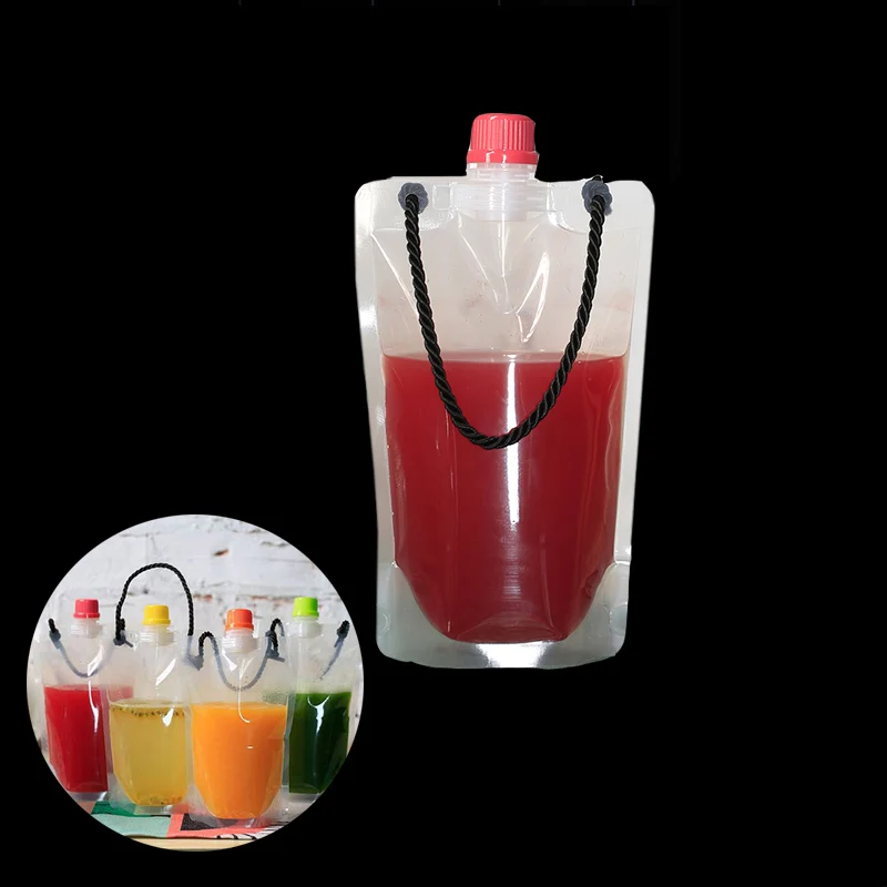 Ручная всасывающая насадка для жидких напитков Портативная подставка пакет