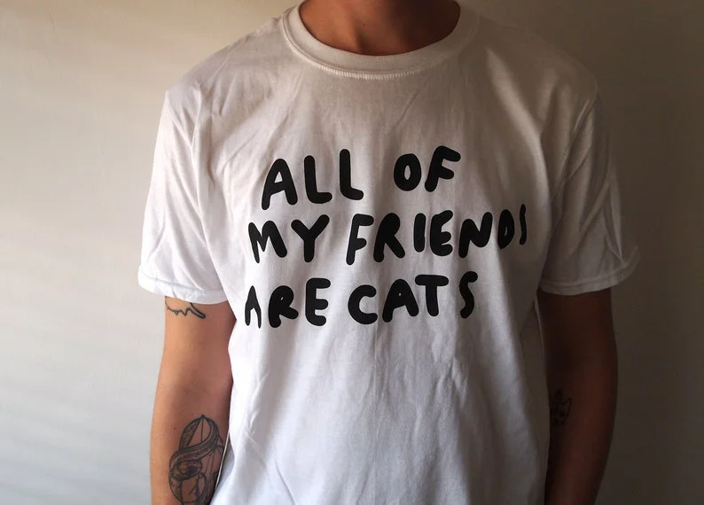 

All of my friends are cats t shirt