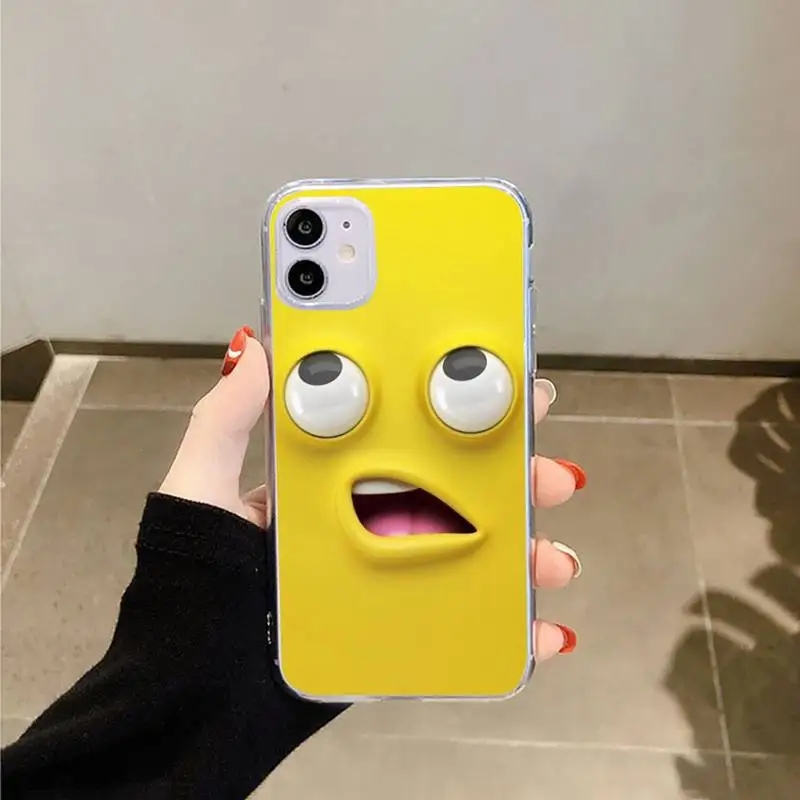 

funny face Phone Case Transparent for iPhone 6 7 8 11 12 s mini pro X XS XR MAX Plus
