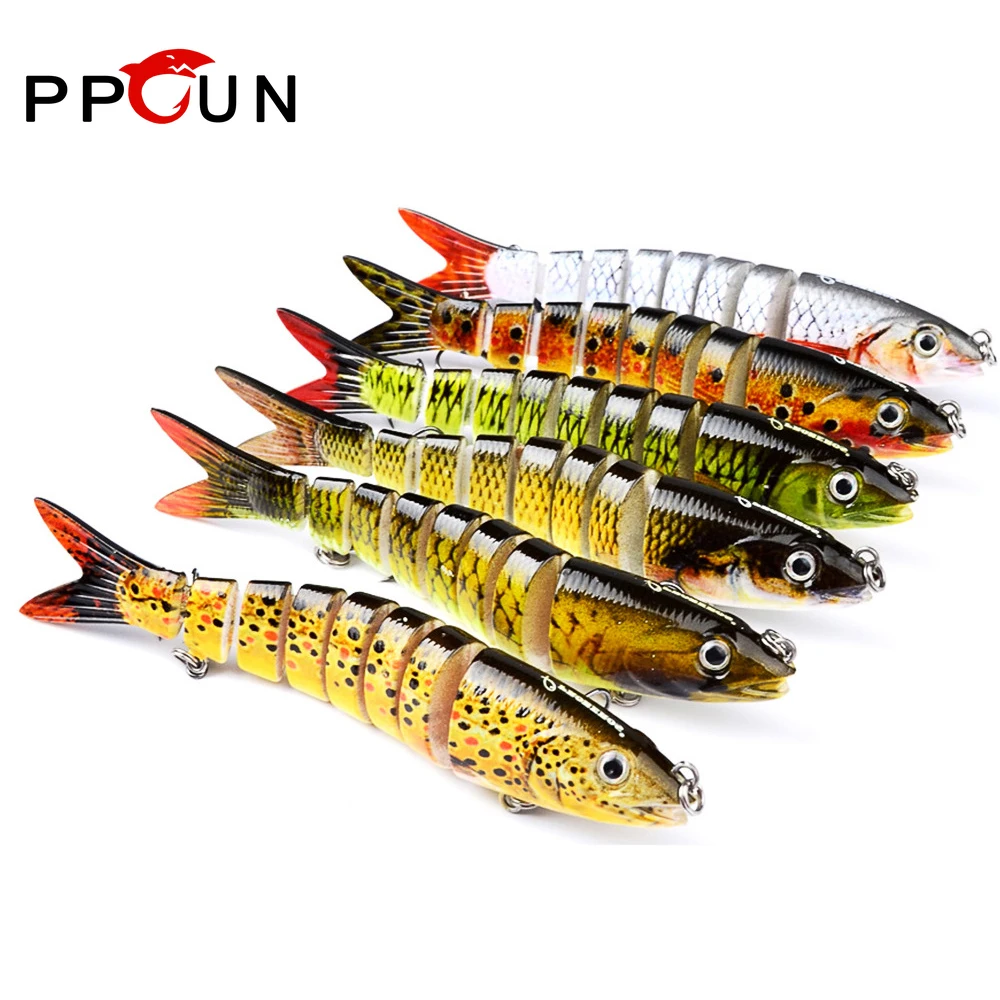 

13.28cm 19g Sinking Wobblers 8 Segments Fishing Lures Multi Jointed Swimbait Hard Bait Fishing Tackle for Bass Isca Crankbait