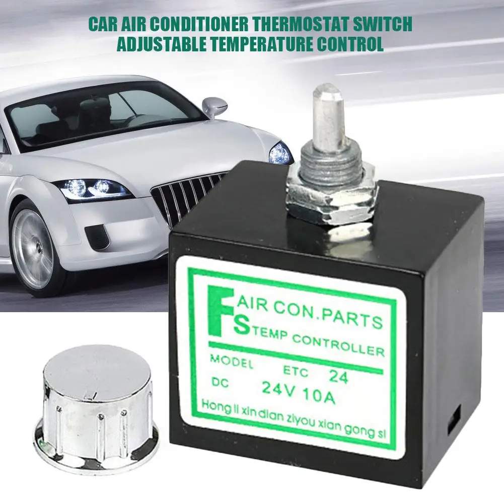 10A Car Air Conditioner Electronic Thermostat Switch Adjustable Temperature Control 24V / 12V With Sensor Rotary Switch
