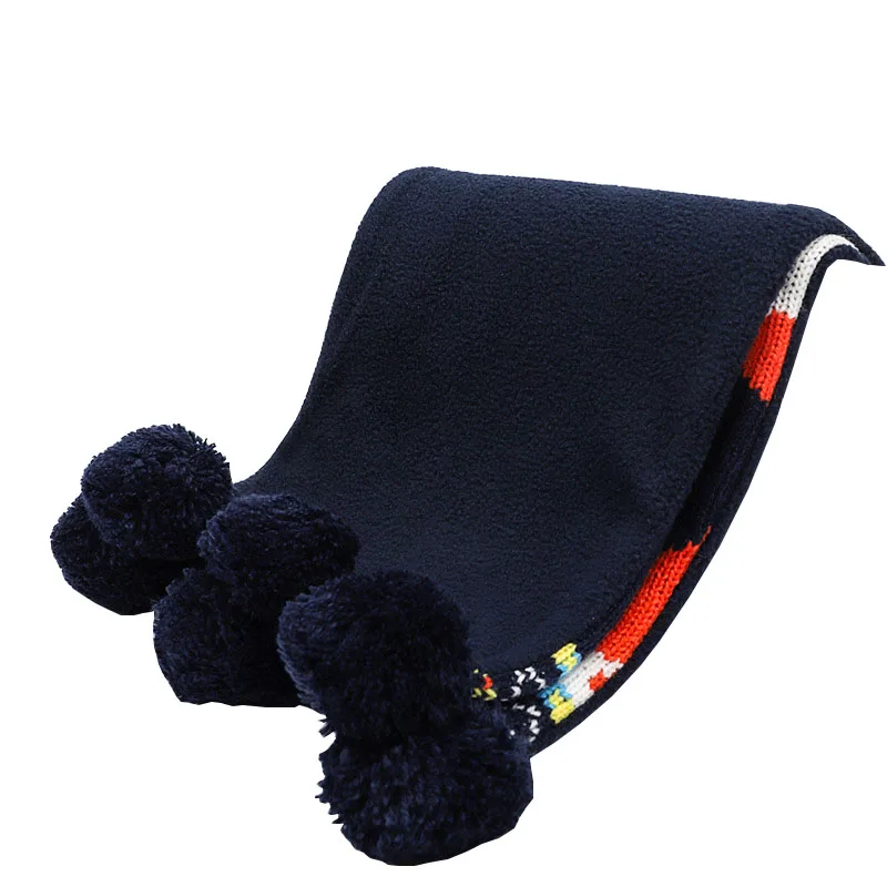 Baby Kids Winter Cotton Hat Scarf Set Cartoon Knit Cap Children Warm Scarf For Boys Beanies Hats Scarf For Girl Boy 3pcs/Set
