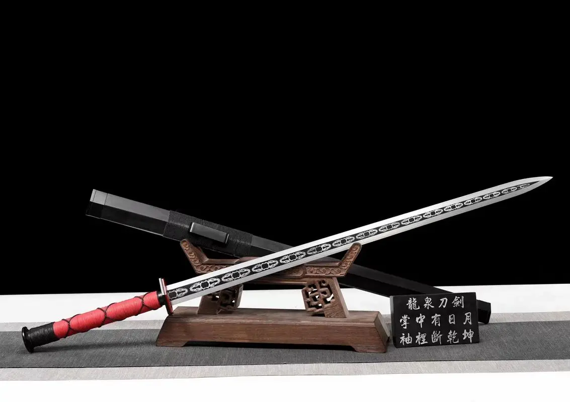 Кованый Китайский Меч кунгфу Хань Falchion клинок из марганцевой стали Knife-edge WUSHU Jian