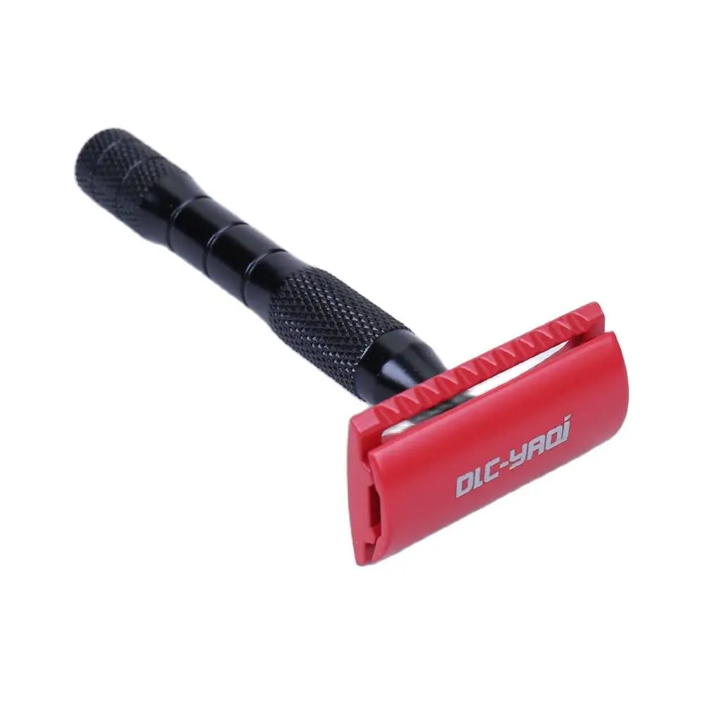 

Yaqi Matte Black And Red Color Brass Handle Men's Shaving Safety Razor