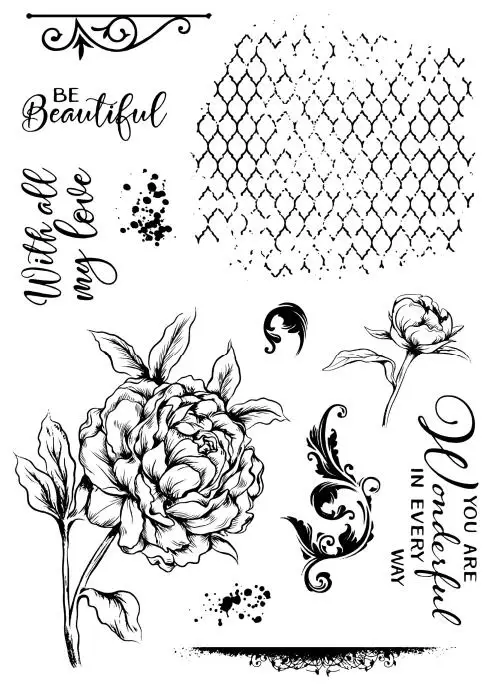 Цветочный фон прозрачный силиконовый штамп/печать для сделай сам