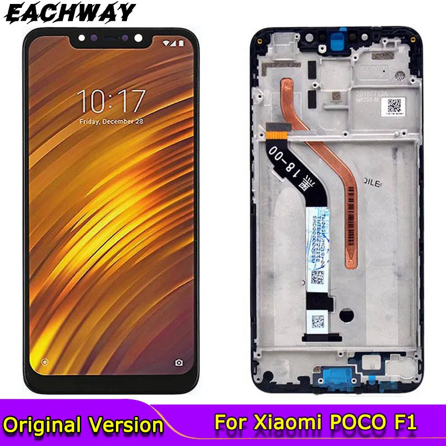 

Original New Display for Xiaomi Pocophone F1 LCD Display Touch Screen Digitizer Assembly Xiaomi Pocophone F1 LCD Screen Replace