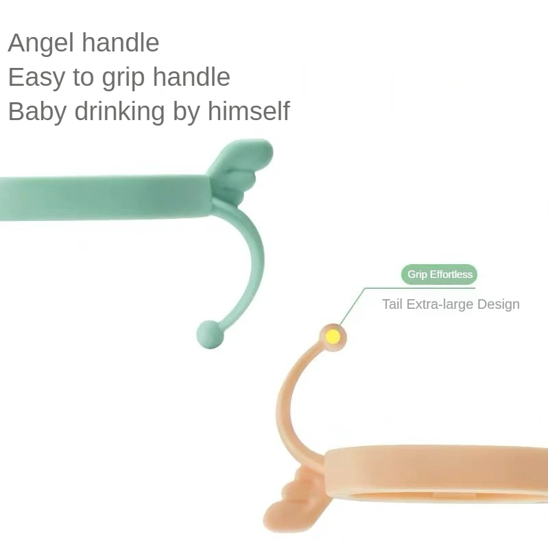 Especialmente equipado con mango de botella HEGEN, accesorios de pajita de botella de calibre ancho, mango de silicona para pez&oacute;n con bola de gravedad-1