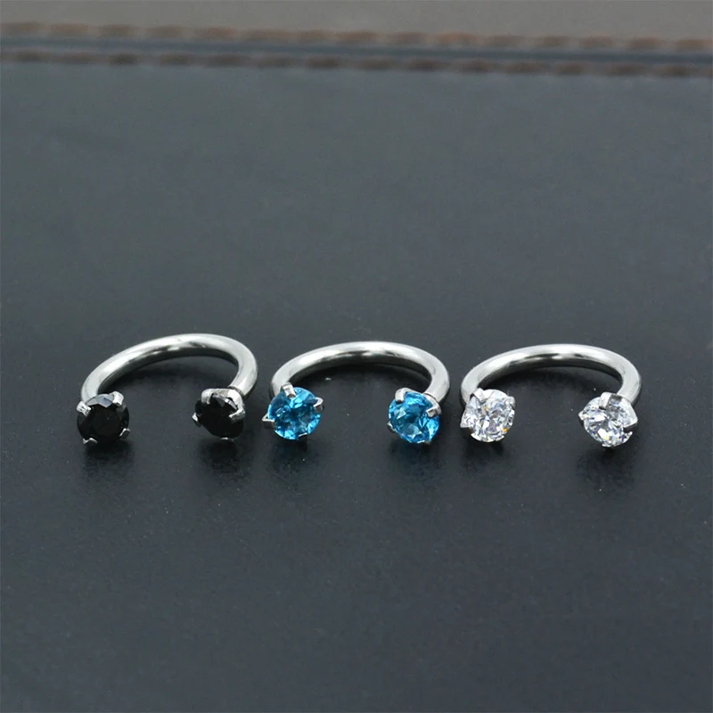 Милый полукольцевой пирсинг для носа губ ушей перегородки хряща цепное кольцо