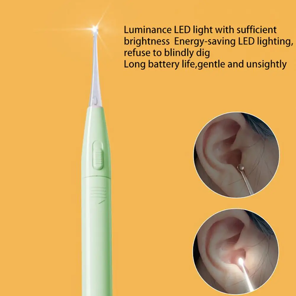 Детский ушной нос Новый пинцет очиститель ложка светодиодный светильник для