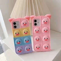 for iphone 6 7 8 plus x xr xs max 11 2 13 pro max mini 3d cartoon colorful cute pig soft silicone case phone back cover shell