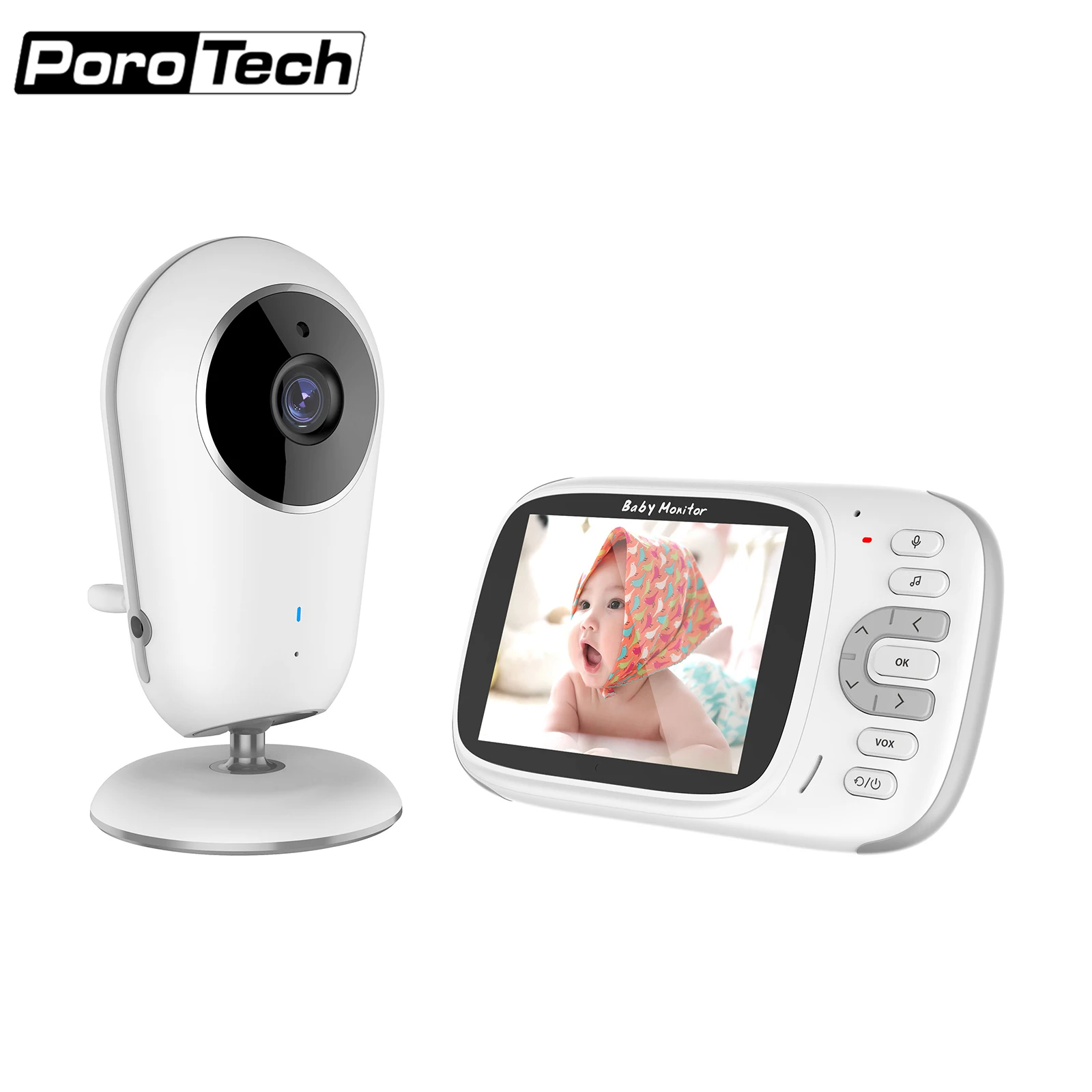 

Wireless Video Baby Monitor with Digital Camera, 2 Way Talkback System 3.2 Inch Screen Night Vision Temperature Monitoring &