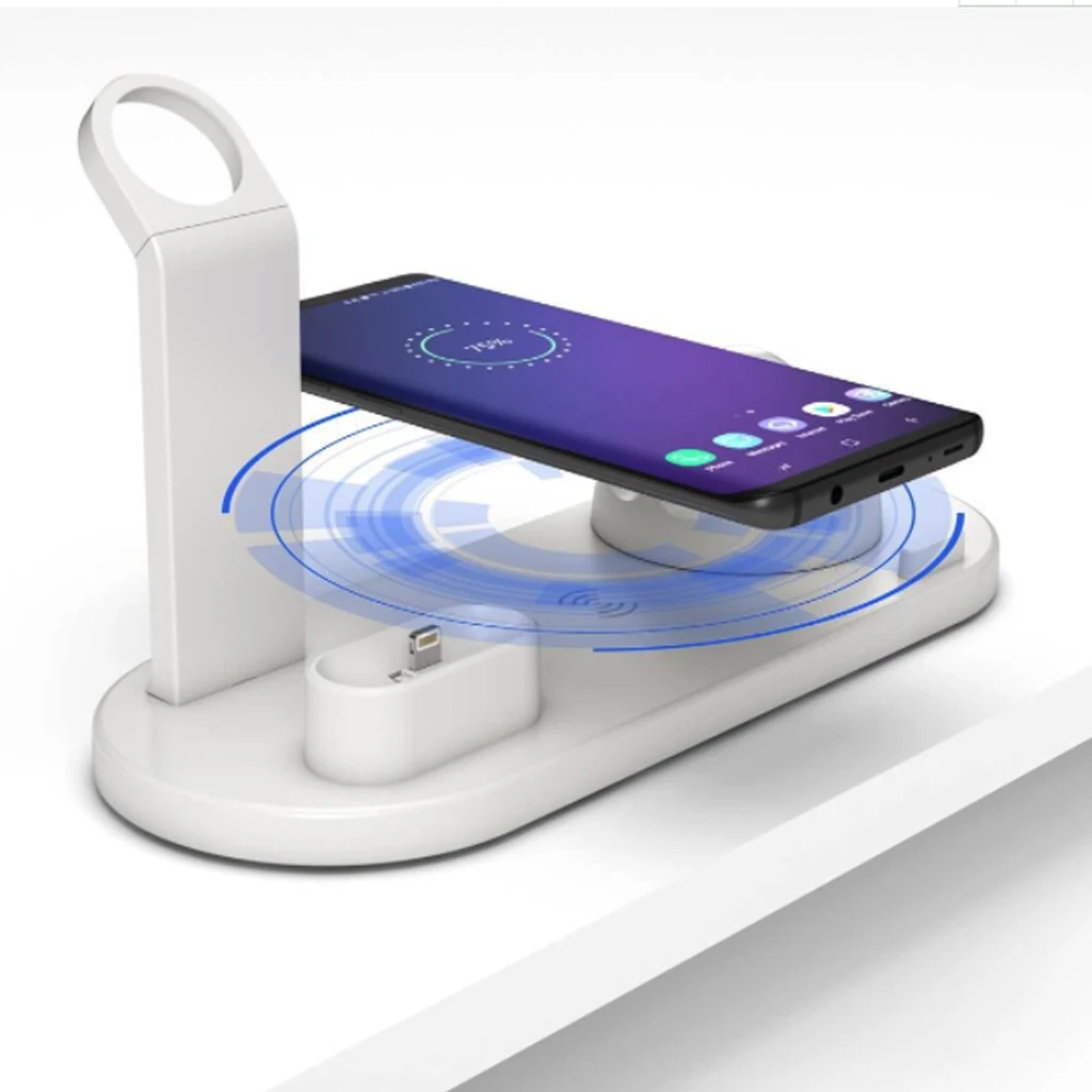 Беспроводное зарядное устройство 3 в 1 держатель для телефона подставка Apple Watch