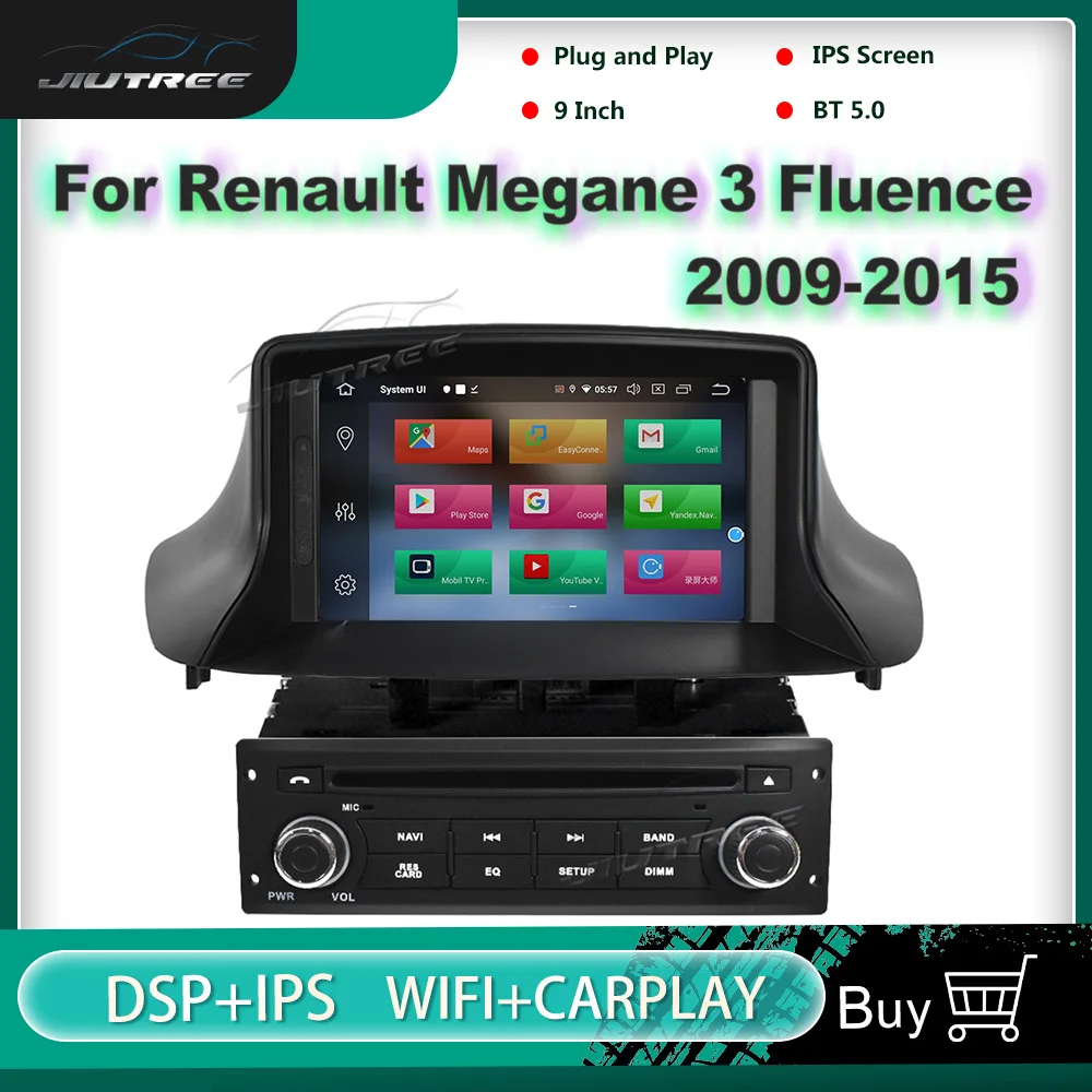 

Автомагнитола для Renault Megane3, 128G, Android 10, 2009-2015, GPS-навигация, DVD, мультимедийный плеер