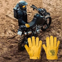 cowhide leather motorcycle gloves men women riding racing sport full finger breathable non slip motorbike motocros guantes glove