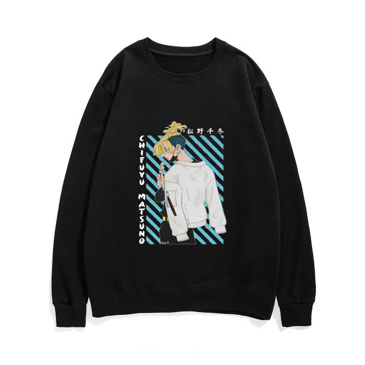 

Anime Tokyo Revengers Sweatshirt Matsuno Chifuyu Printed Pattern Pullover Men Women Crewneck Oversized Long Sleeve Sweatshirts