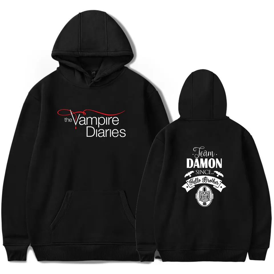 

The Vampire Diaries Harajuku Printed Hoodies Sweatshirt Cool Logo Casual Pullover 2021 New Streetwear Fashion Long Sleeve