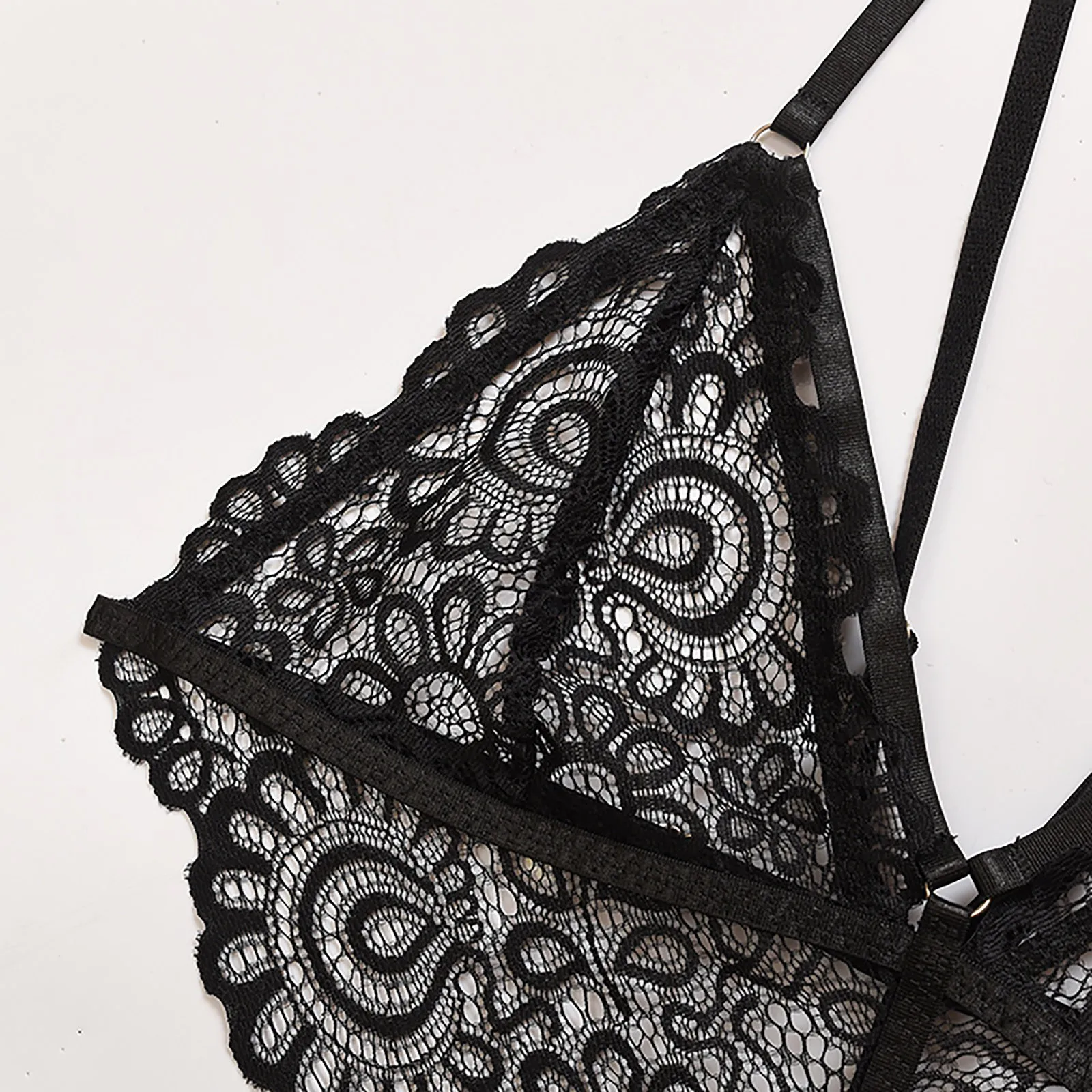 

Sexy Lace Women Underwear Teddy Bodysuit Hollow Out Erotic Lingerie For Women Bodysocks Wave Jumpsuit Nightwear