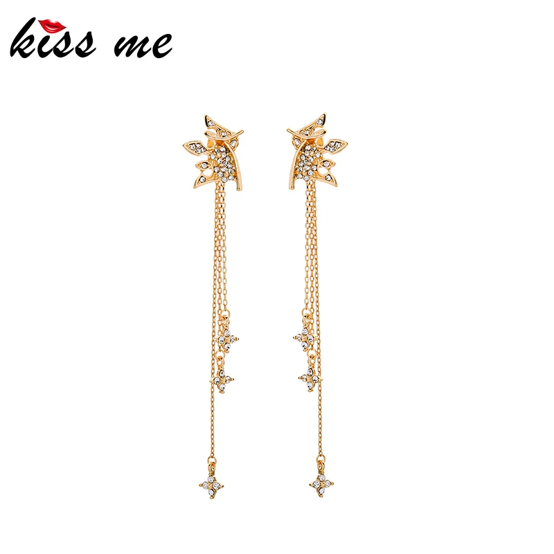 Kissme Золото Цвет Модные женские ювелирные изделия Изысканный хрусталь звезды