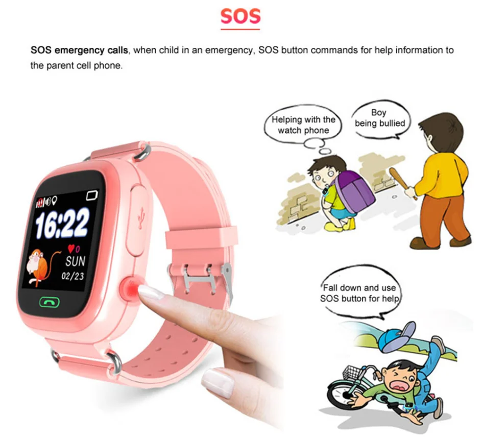 

Q90S Smart Watch GPS LBS WIFI SOS Waterproof Position Tracker Touch Screen Alarm Colok Security Fence for Child Baby vs Q90 Q50