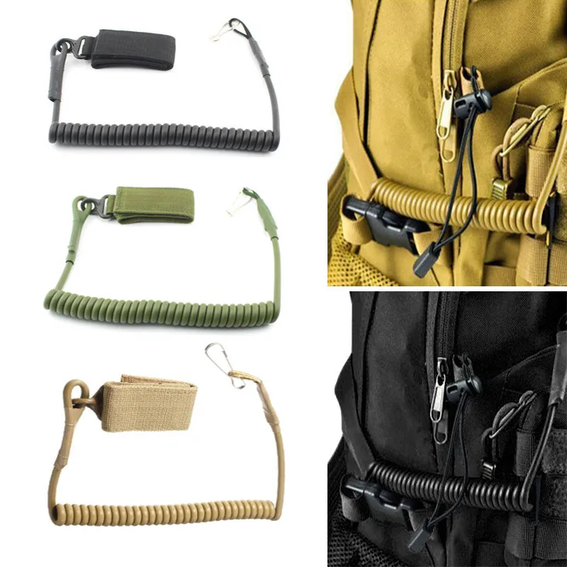 

Tactical Pistol Sling New Adjustable Combat Sling Telescopic Tactical Pistol Hand Gun Secure Lanyard Spring Sling with magic tap