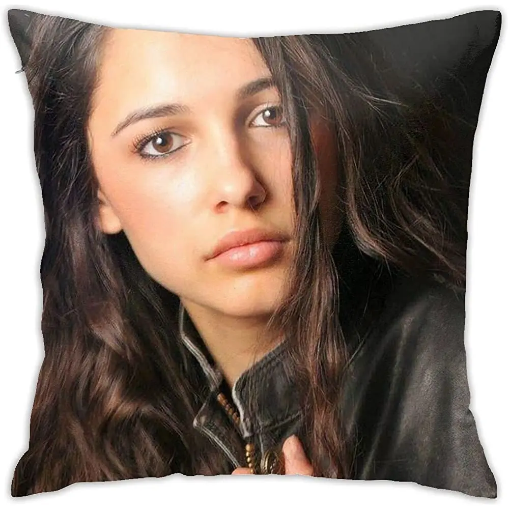 

Faroutx Naomi Scott Pillow Covers Double Sided Printing Pillow Cases Dorm Decor for Living Room Bedroom 45x45cm(18x18 inch)