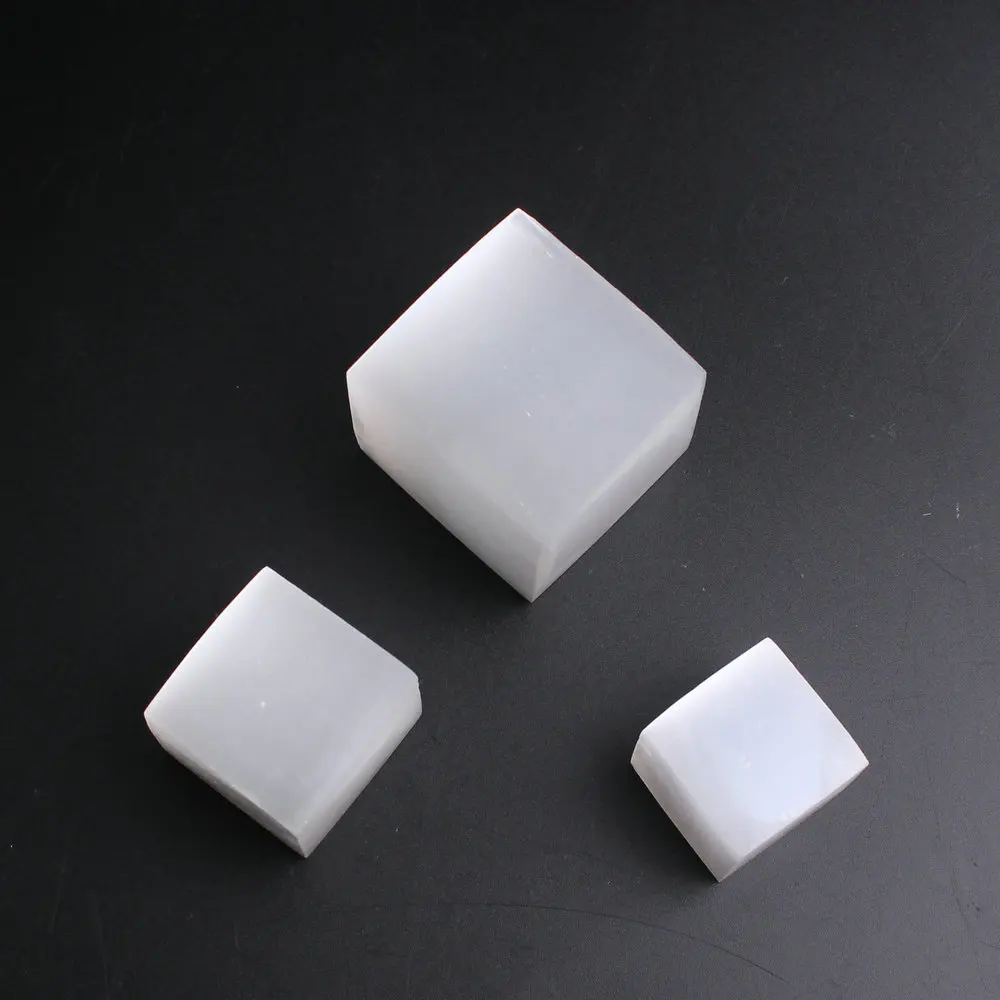 1 шт. натуральный белый селенит квадратный кварцевый кристалл куб камень
