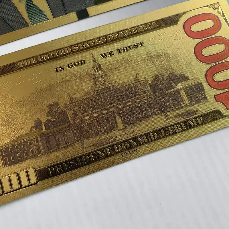 10 шт. $1000 нам памятный значок Дональда Трампа монета президент отделение для