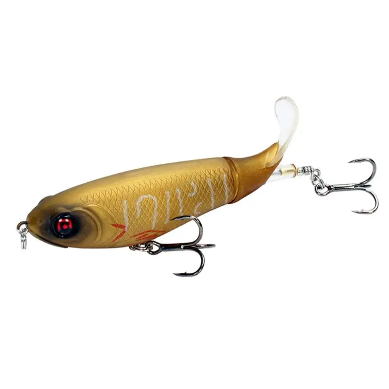 

10.5cm 17g Whopper Popper Hard Floating Pencil Lure with Soft Tail Fishing Lure