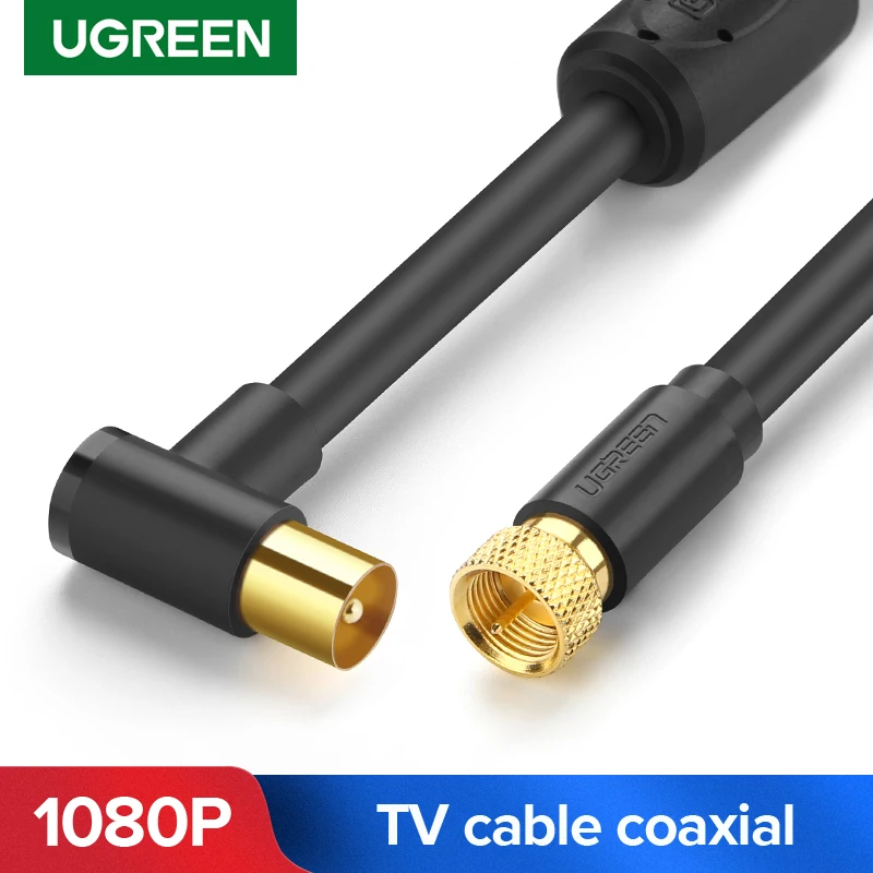 Ugreen RF TV воздушный коаксиальный кабель с двумя ферритовыми сердечниками для HDTV VCR