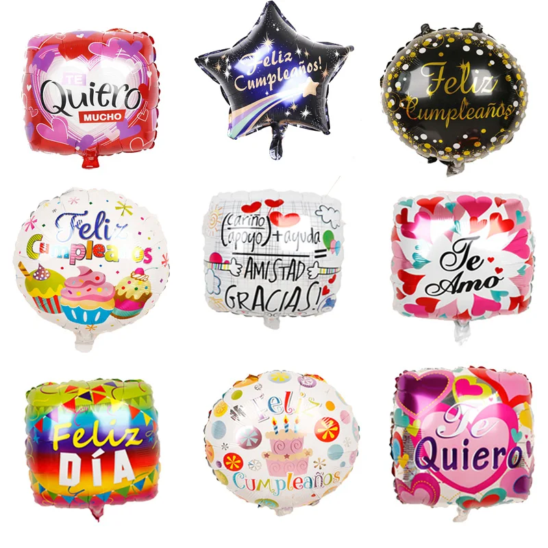 50 шт. 18 дюймов испанские вечерние шары с фольгой на день рождения воздушные