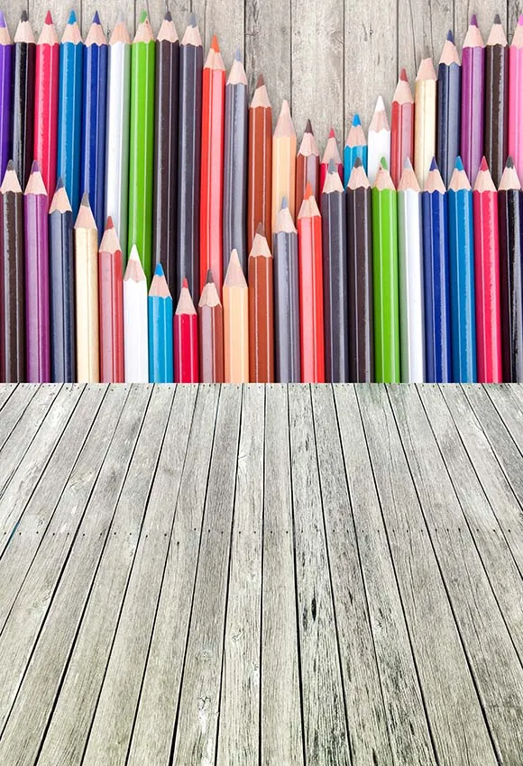 Детские карандаши фон карандаш дерева Виниловый для фотосъемки с изображением в