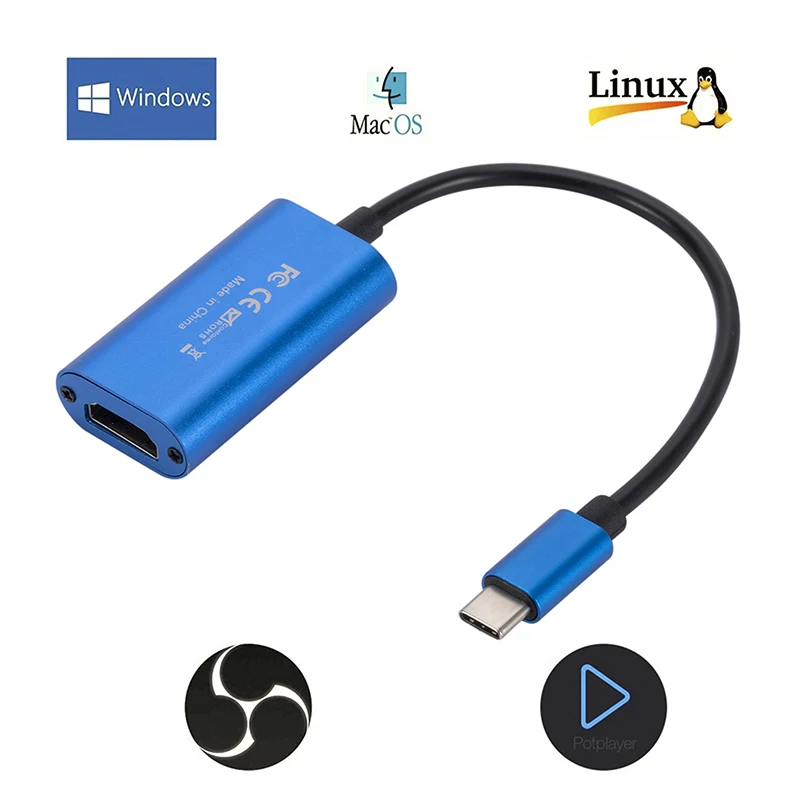 

Video Capture Card USB 3.0 1080P 4K HDMI-compatible Video Grabber Record Box For Macbook PC Game Camera Recording Live Streaming