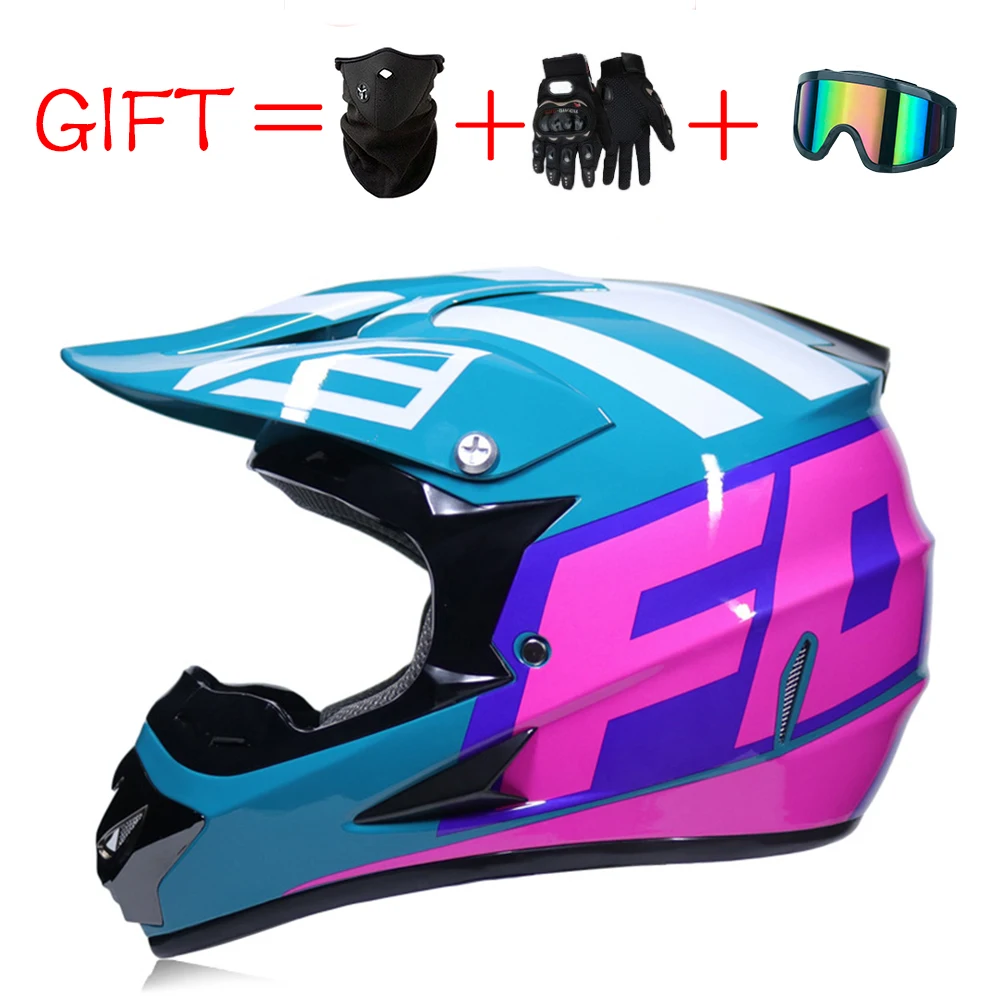 

3 Gifts Racing Motorcycle Children Men Helmet Motocross Motorbike Dirt Bike Moto Casco Vintage Scooter DOT Capacete
