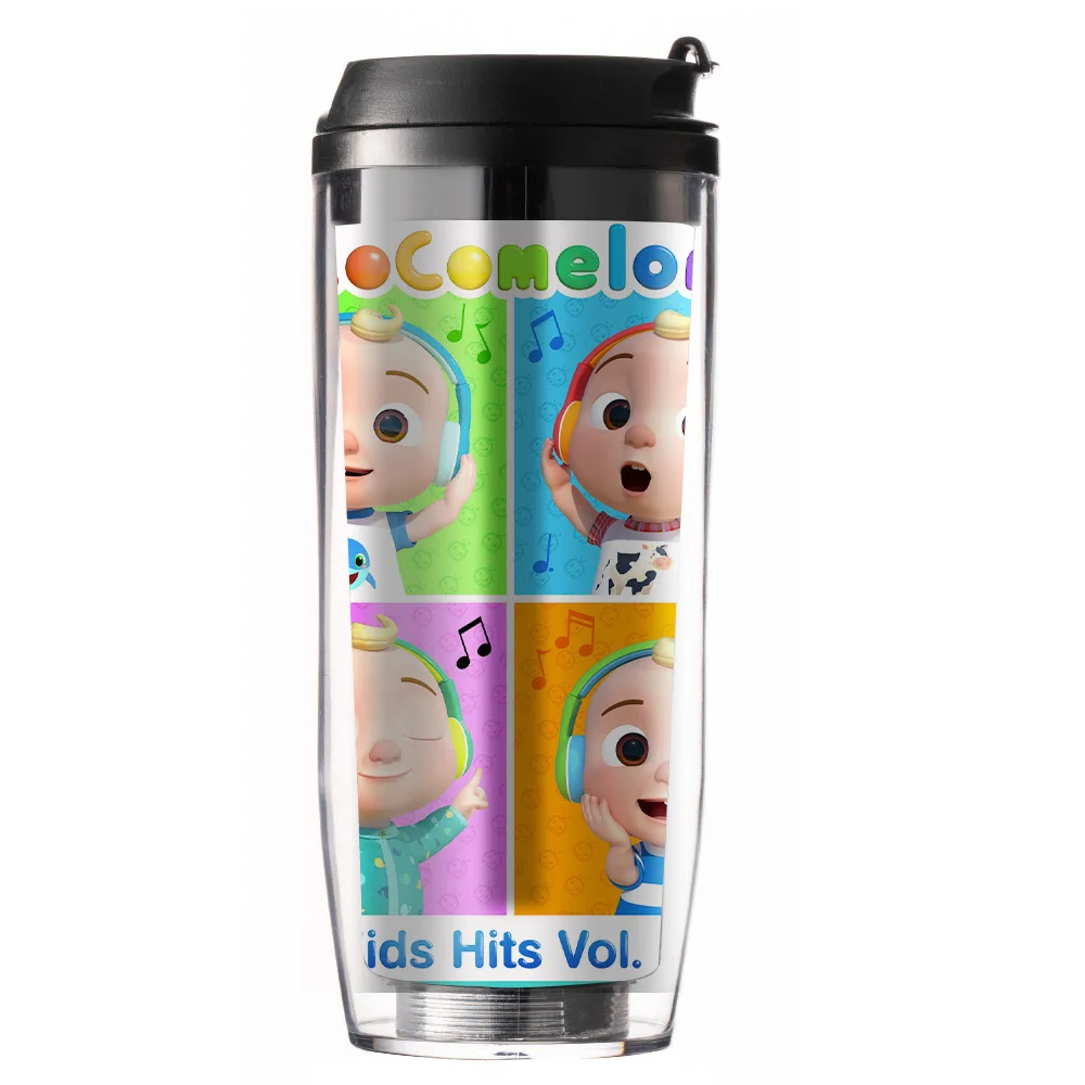 

Cocomelon JJ Little Boy Cup Straw Cup Cartoon Double Layer Plastic Accompanying Cup Insulated Water Cup Children Cup