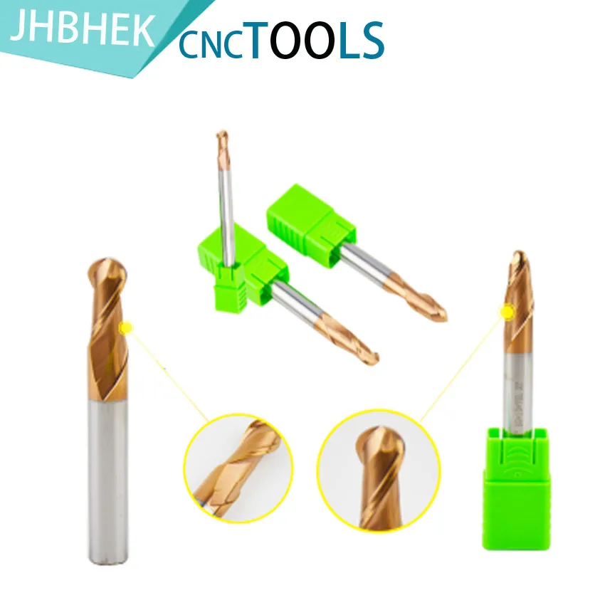 

60 degree 2 blade tungsten steel ball cutter carbide ball end mill R knife length R0.5 1 r2 3 4 5 6 8 10