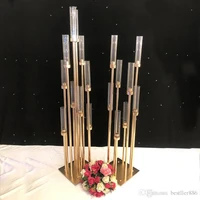 8 heads metal candelabra candle holders acrylic wedding table centerpieces flower stand candle holder candelabrum hanukkah